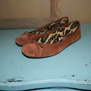 Jessica Simpson Square Toe Brown Ballet Flats Size 9.5B